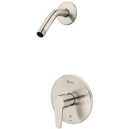 Pfister Pfirst Modern Shower Only Trim, Less Showerhead Brushed Nickel -  R89-060K